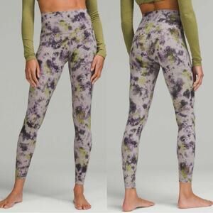 Lululemon Align High-Rise Pant in Radial Tie Dye Mauve Grey Multi size 6